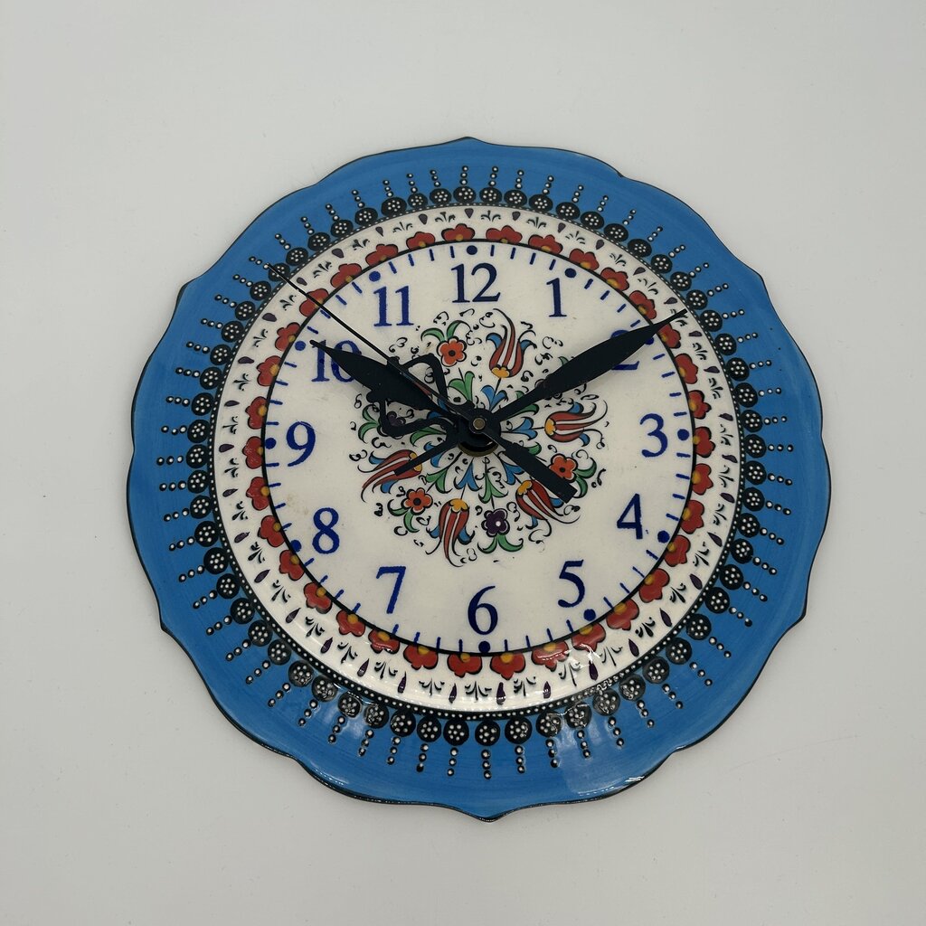 Turkish Ceramic Plate Clock