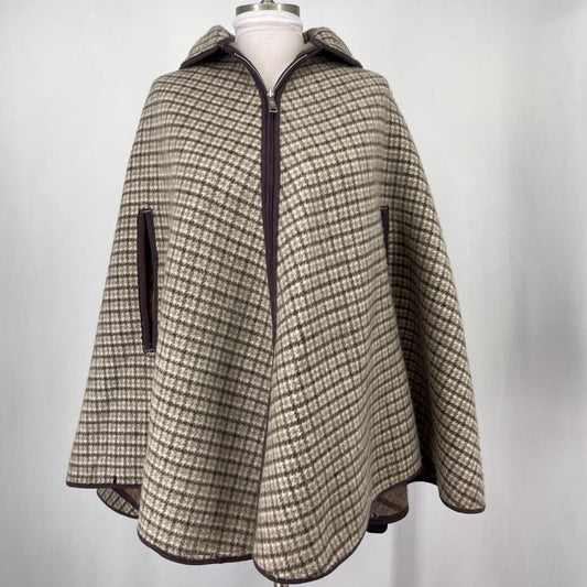 Reversible Plaid Cape