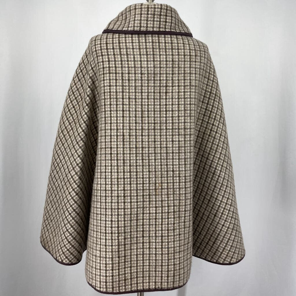 Reversible Plaid Cape