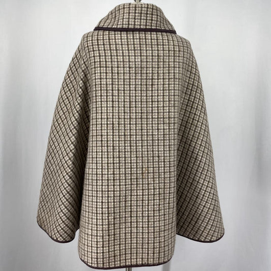Reversible Plaid Cape