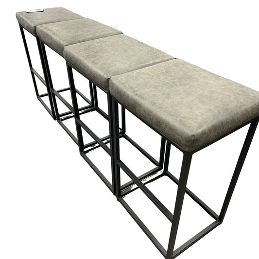 Faux Leather Bar Stool Set