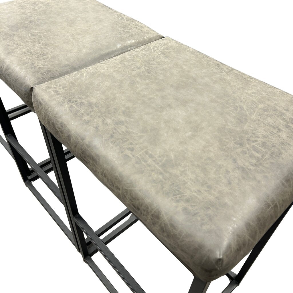 Faux Leather Bar Stool Set
