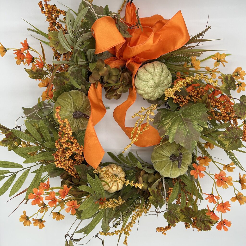 Bittersweet and Pumpkin Wreath