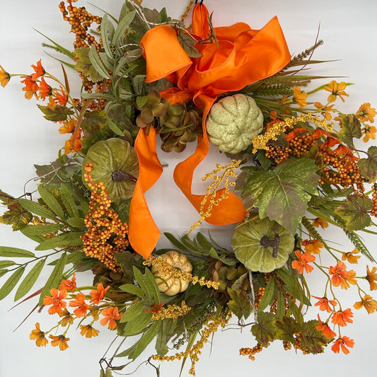 Bittersweet and Pumpkin Wreath