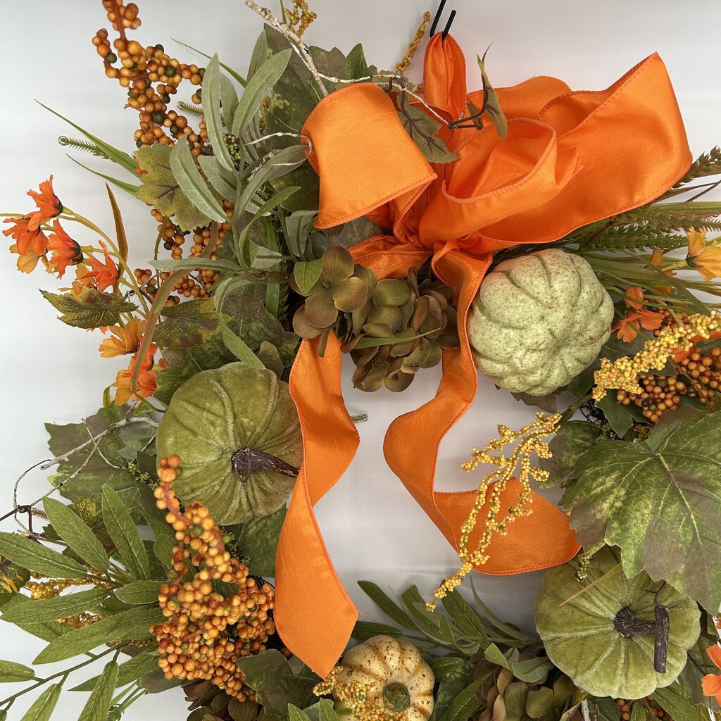 Bittersweet and Pumpkin Wreath