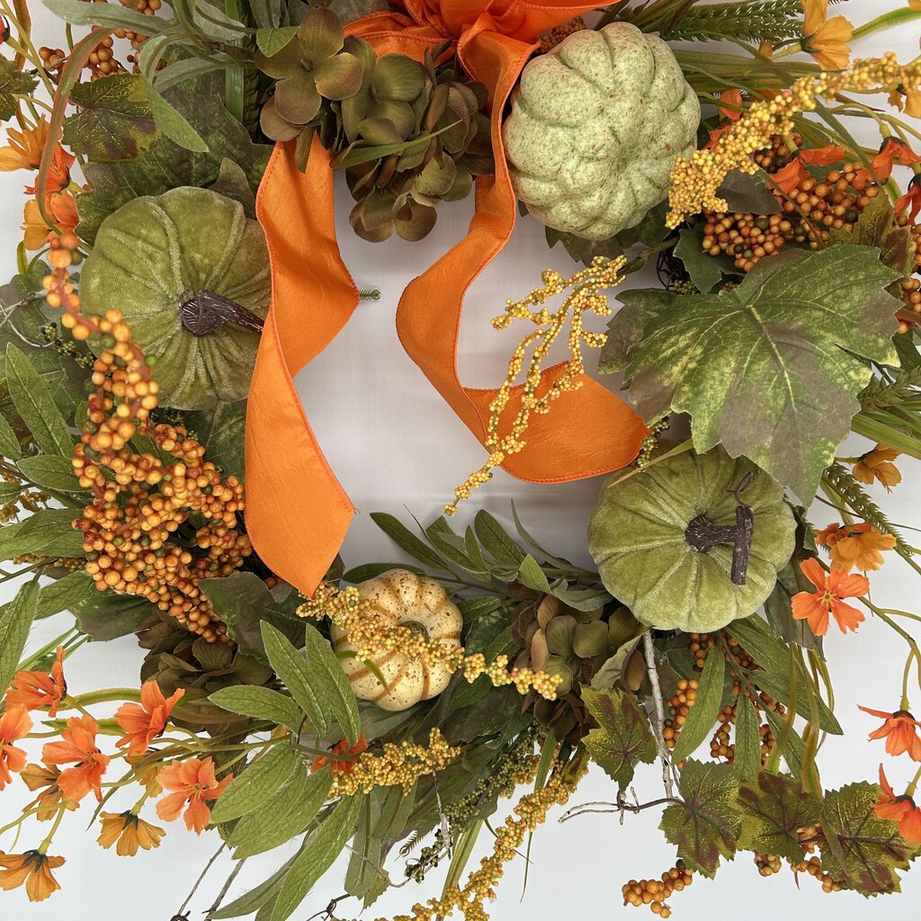 Bittersweet and Pumpkin Wreath