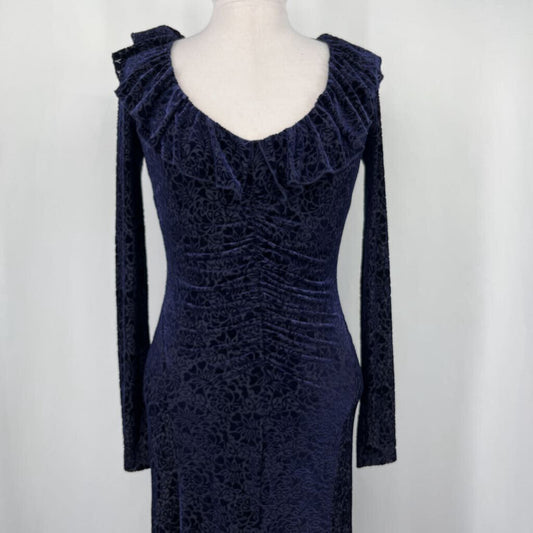 Anthropologie Floral Velvet Maxi Dress