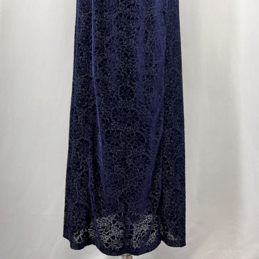 Anthropologie Floral Velvet Maxi Dress