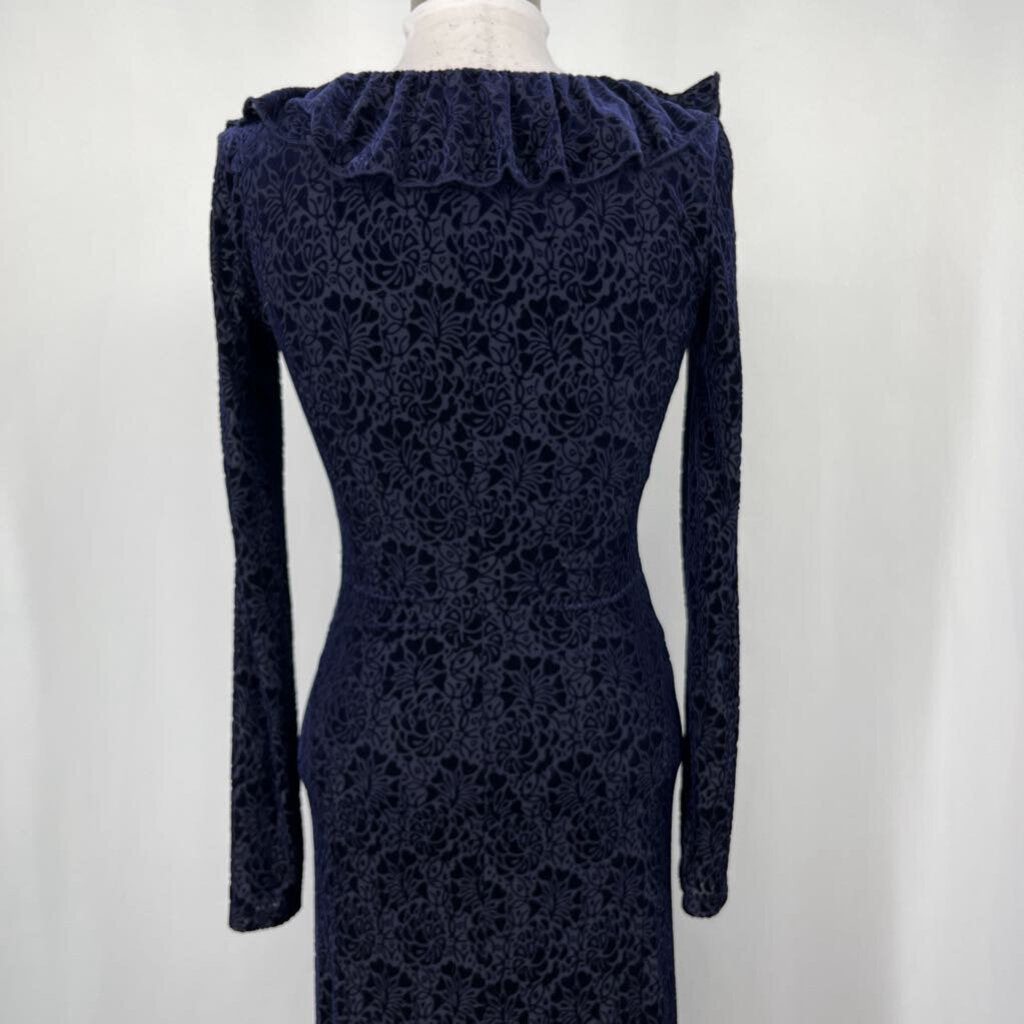 Anthropologie Floral Velvet Maxi Dress