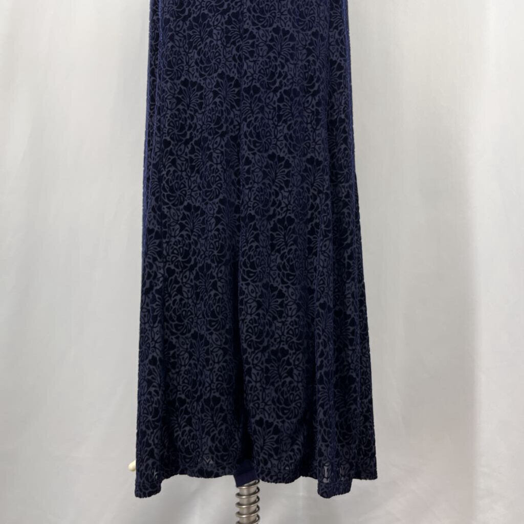 Anthropologie Floral Velvet Maxi Dress