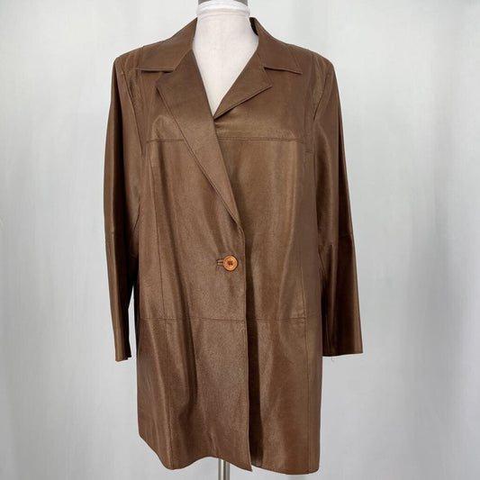 Marina Rinaldi Leather Blazer
