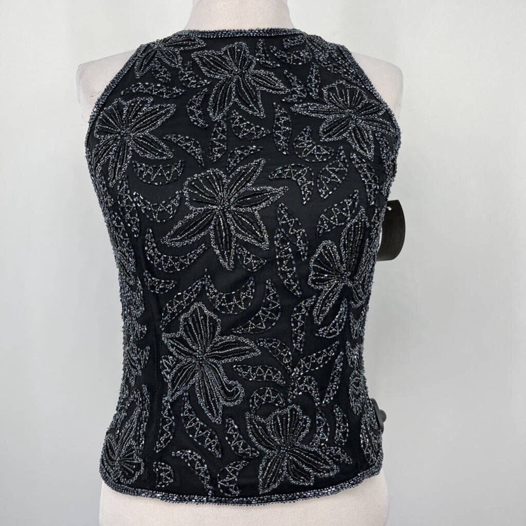 Lawrence Kazar Beaded Slvls Shirt