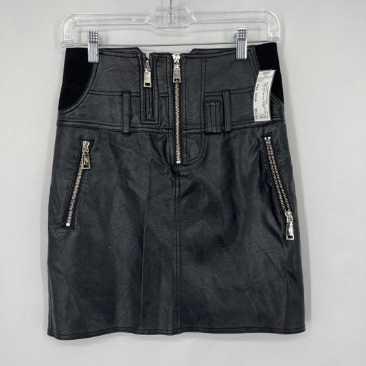 Divine Heritage Faux Leather Skirt