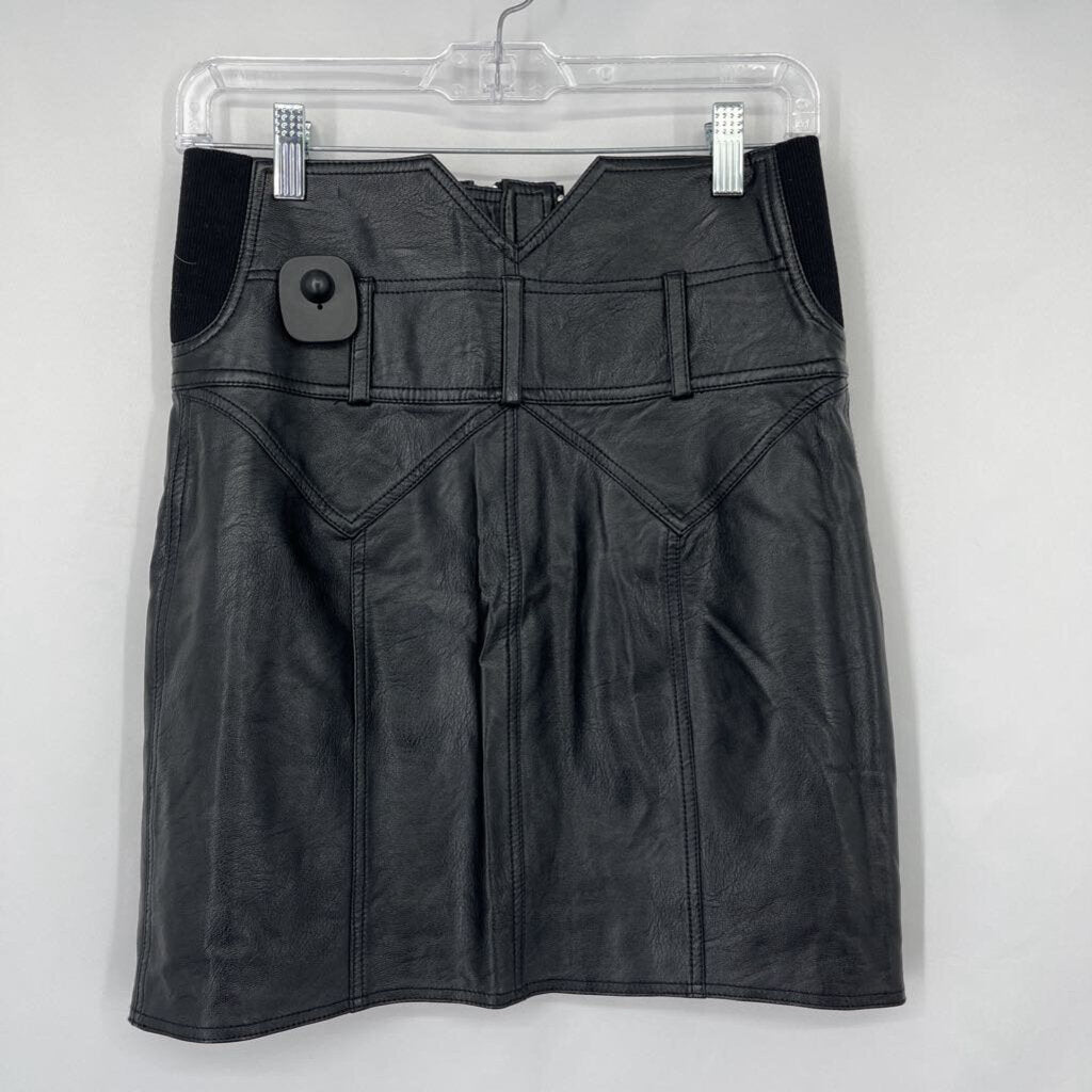Divine Heritage Faux Leather Skirt
