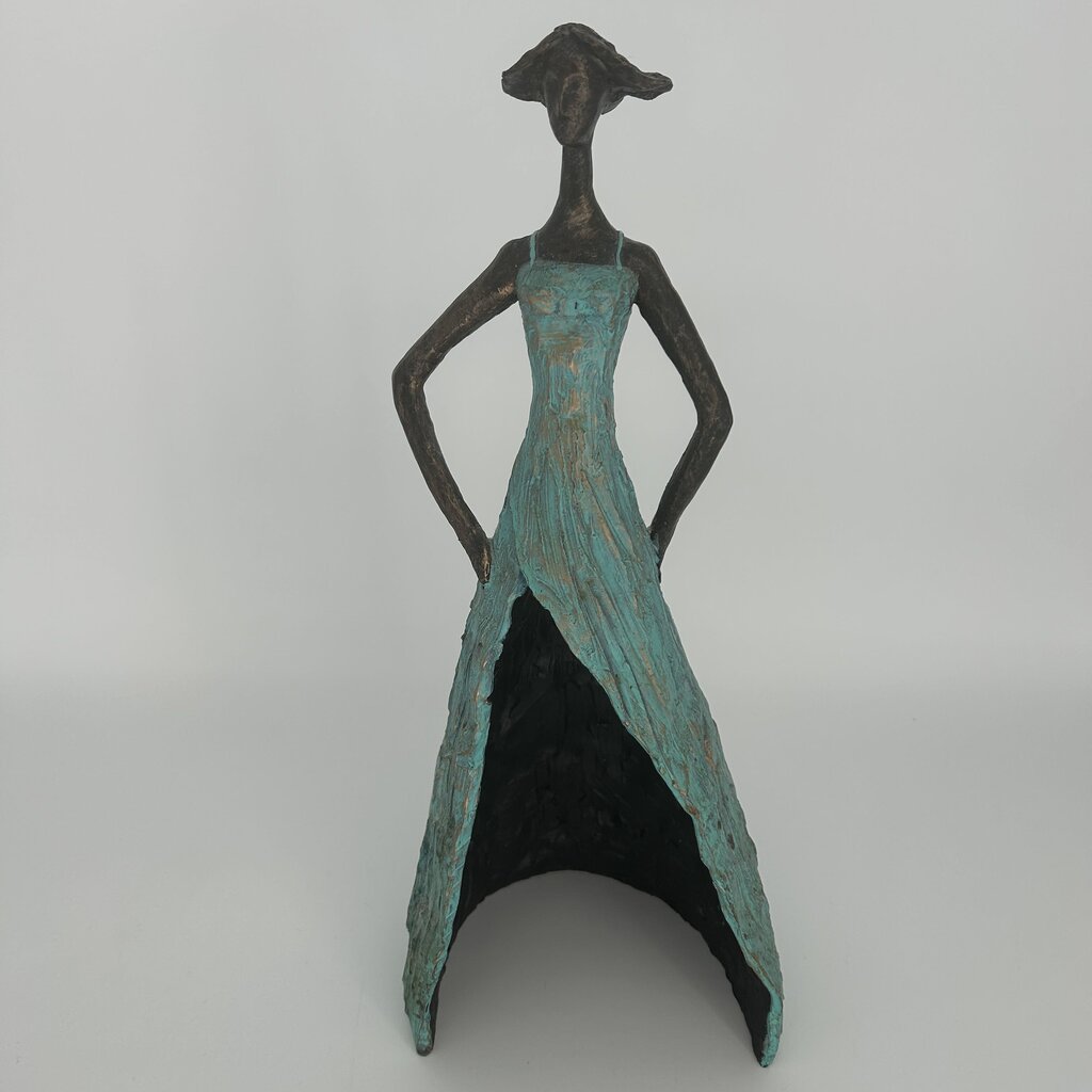 Female Sculpture in Flowing Dress