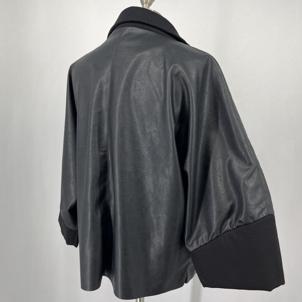 European Culture Faux Leather Jacket