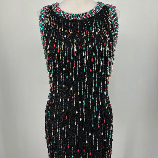 Peak Silk Beaded Dress