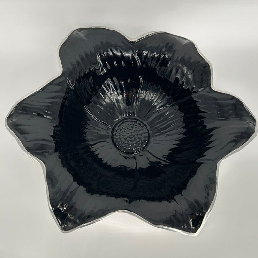 Metal & Enamel Floral Bowl