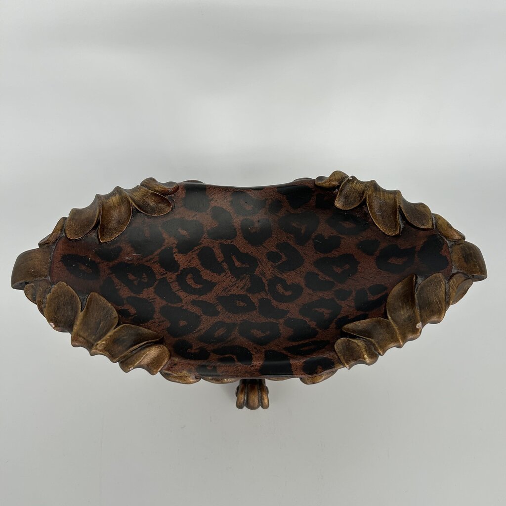 Orante Leopard Print Standing Bowl