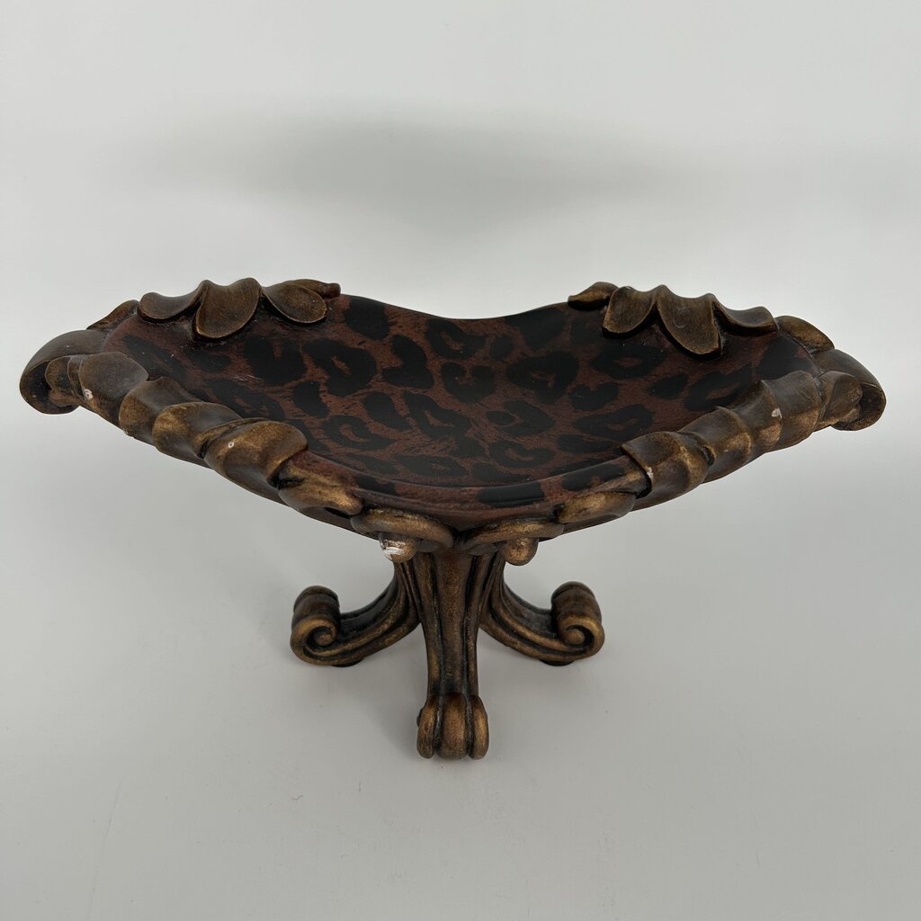 Orante Leopard Print Standing Bowl