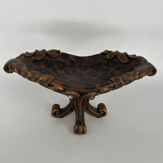 Orante Leopard Print Standing Bowl
