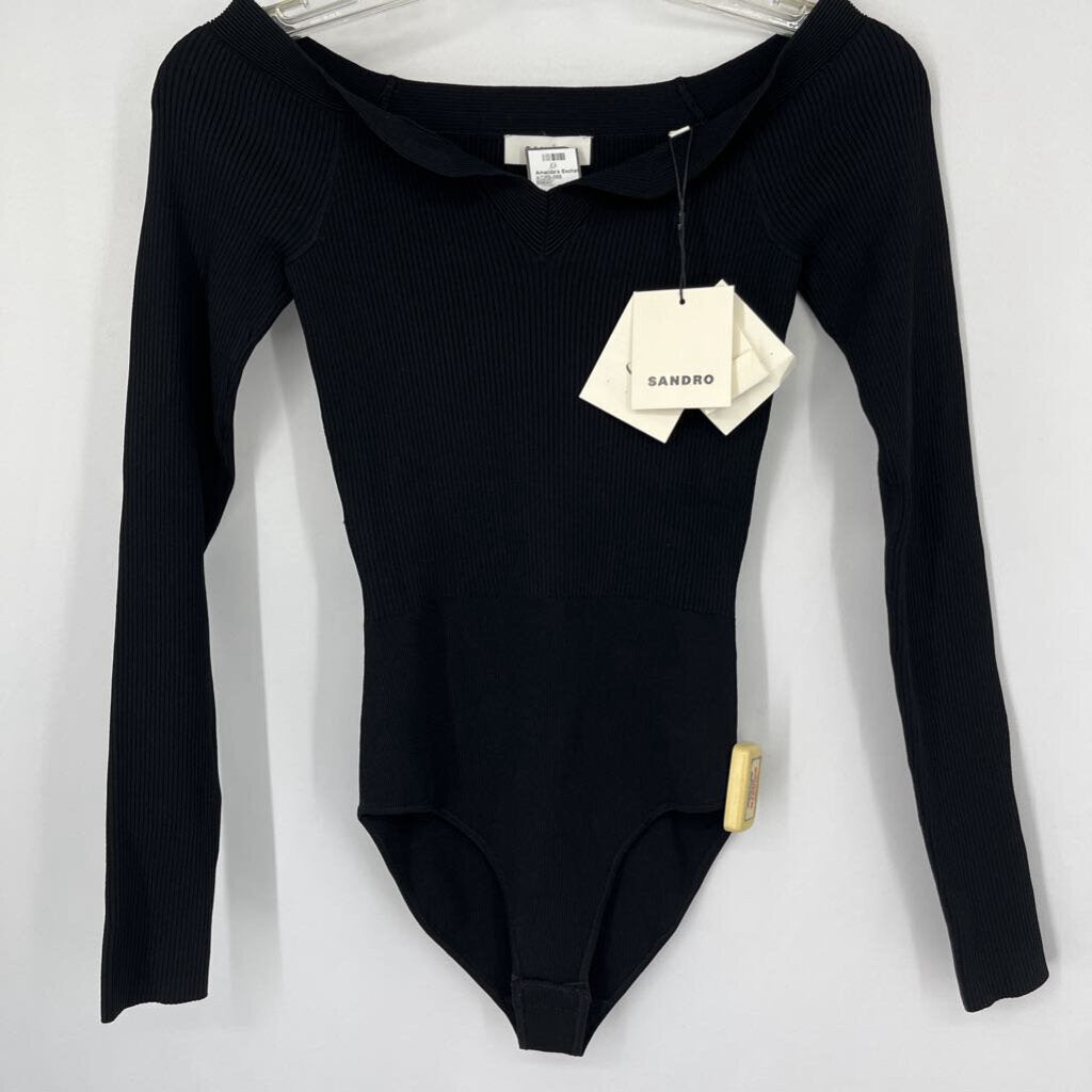 Sandro Rib Knit Bodysuit