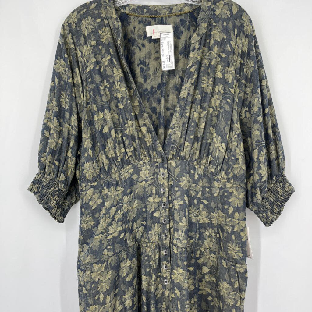 Anthropologie Floral Jumpsuit
