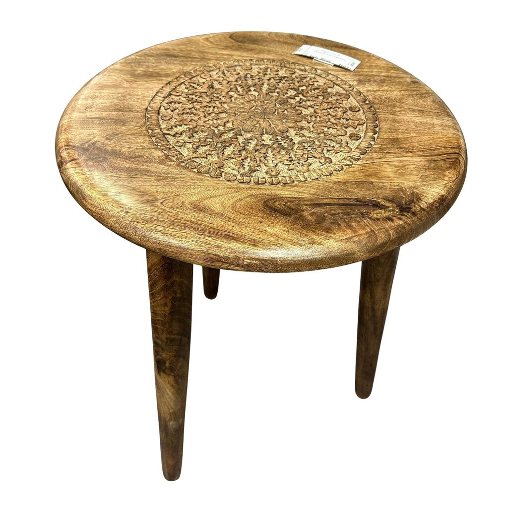 Carved Top Wood Table