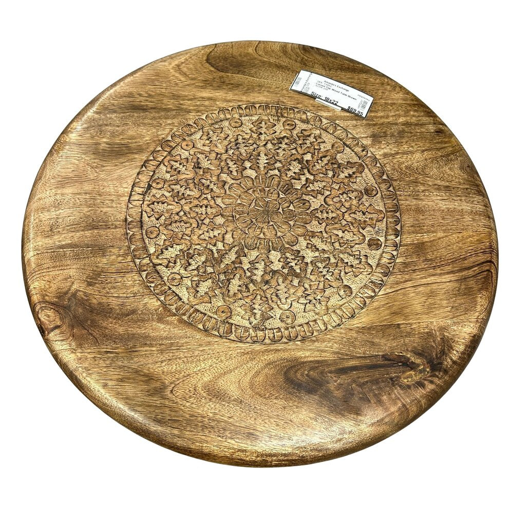 Carved Top Wood Table