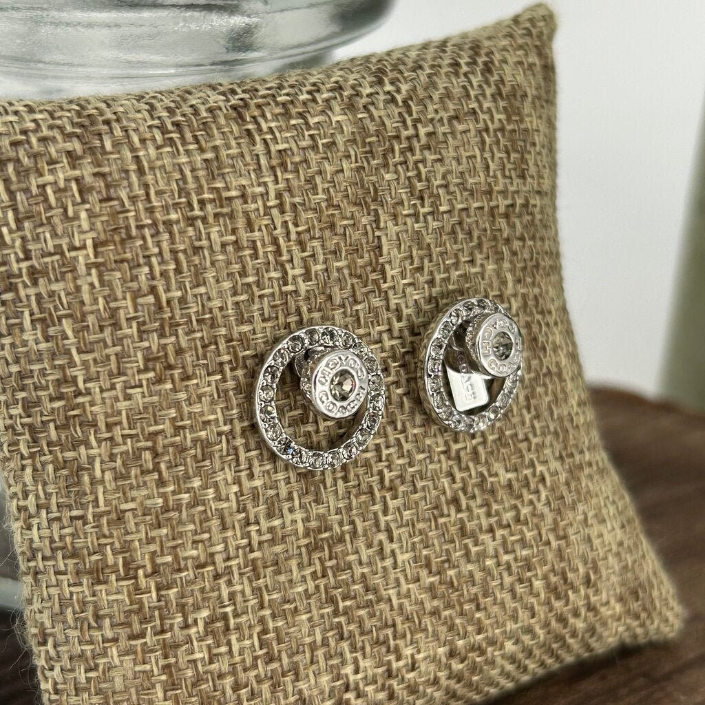 Coach Pave Halo Earrings