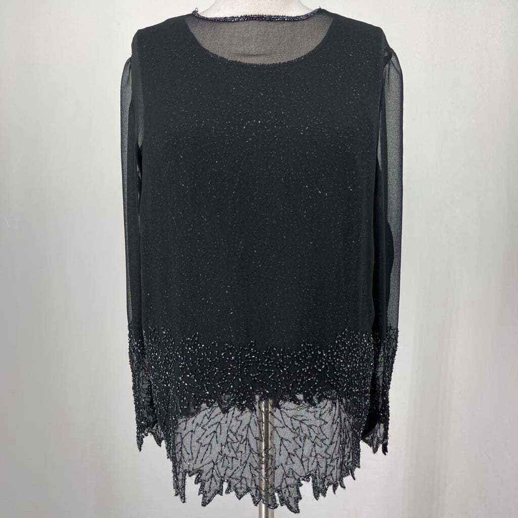 J Kara 2pc Beaded Evening Blouse