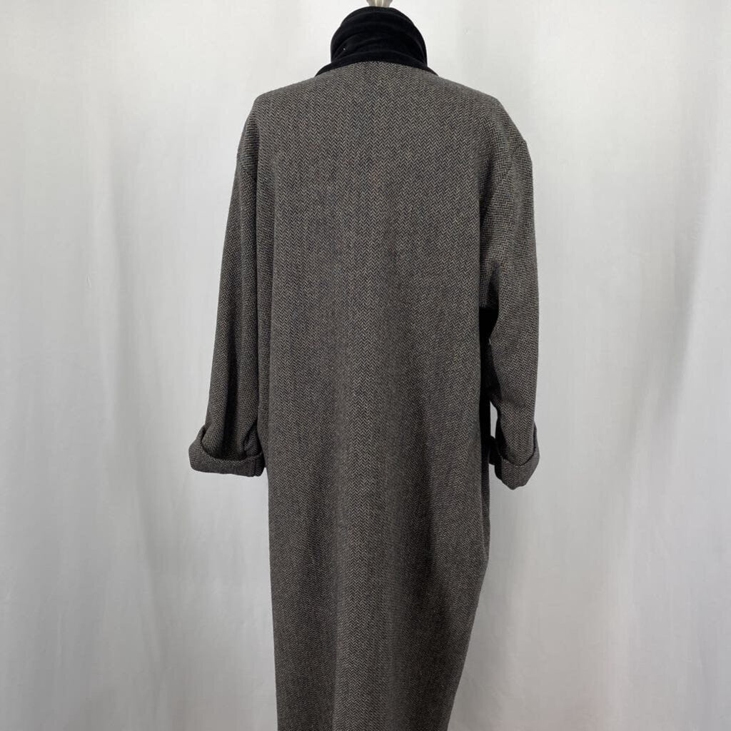 Flax Wool Tweed Over-Coat