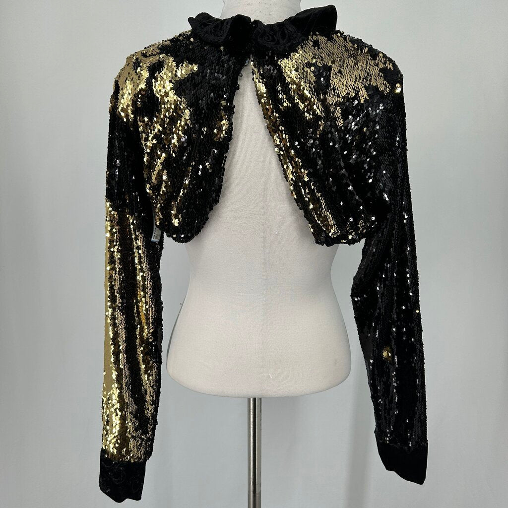 Sequined LS Cropped Shirt