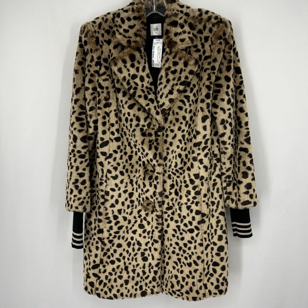 Cabi Animal Print Faux Fur Coat