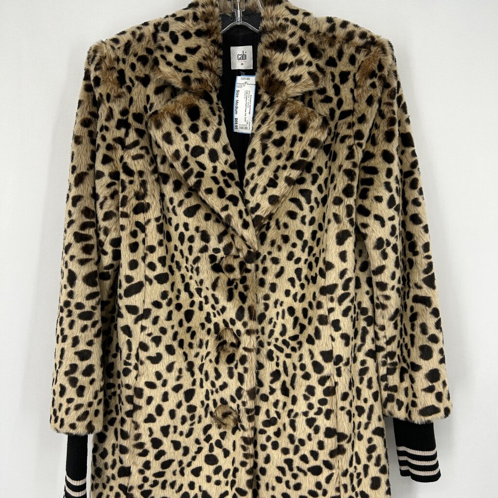 Cabi Animal Print Faux Fur Coat
