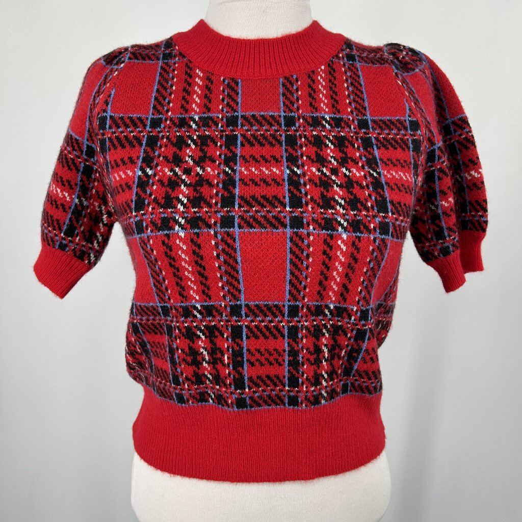 Entro S/s Plaid Sweater