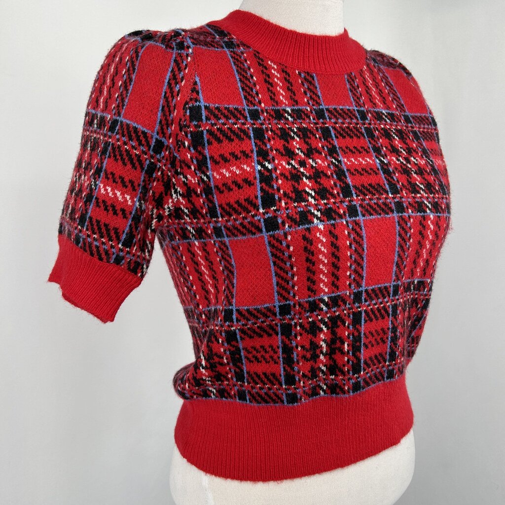 Entro S/s Plaid Sweater