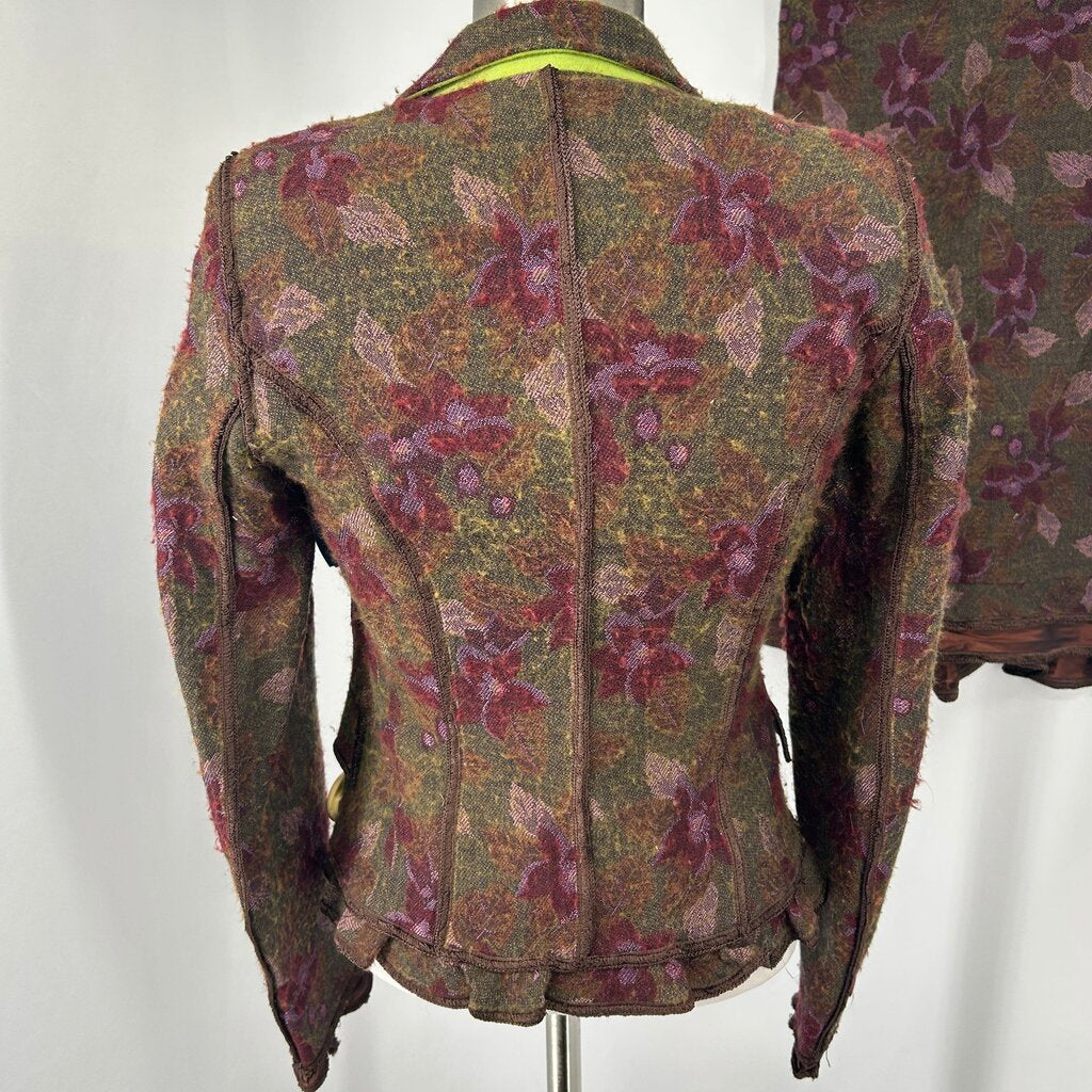 Etro 2pc Tweed & Floral Suit