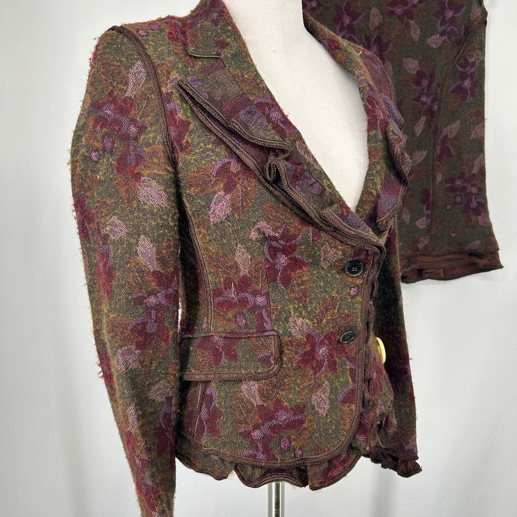 Etro 2pc Tweed & Floral Suit