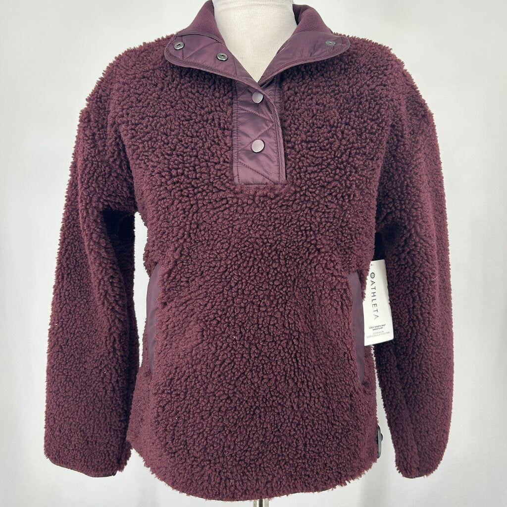 Athleta 1/4 Snap Sherpa Sweatshirt