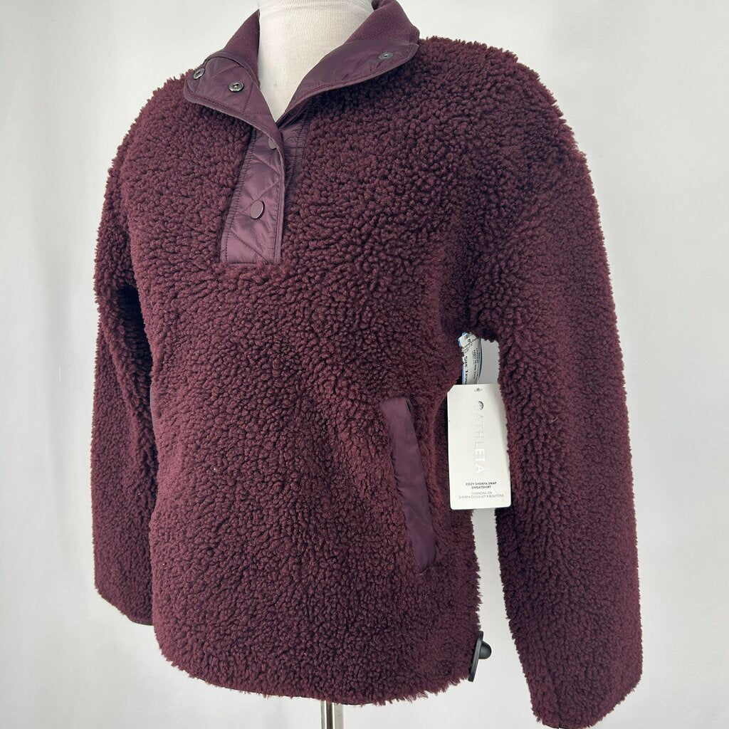 Athleta 1/4 Snap Sherpa Sweatshirt