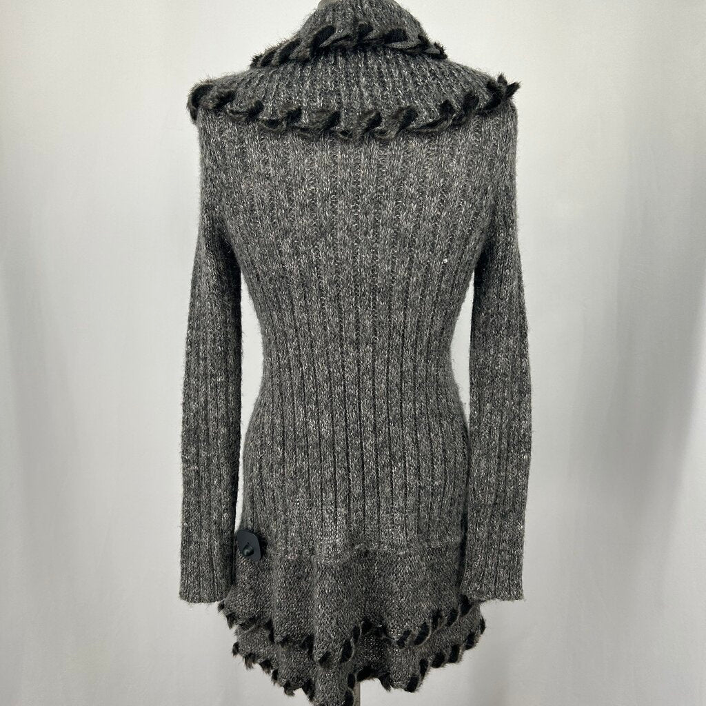 Lapis Cardigan w/Faux Fur Trim