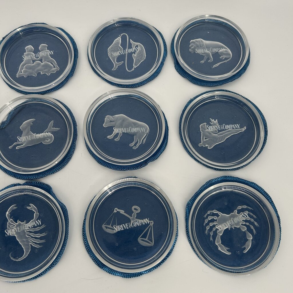 Shreve & Co Zodiac Coaster Set AS IS