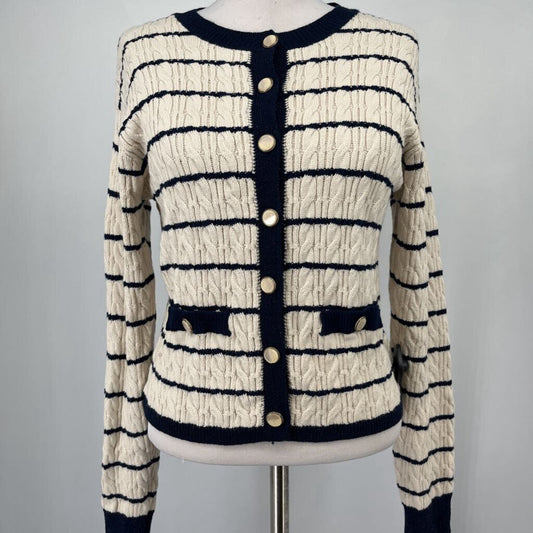 Heartloom L/s Striped Cardigan