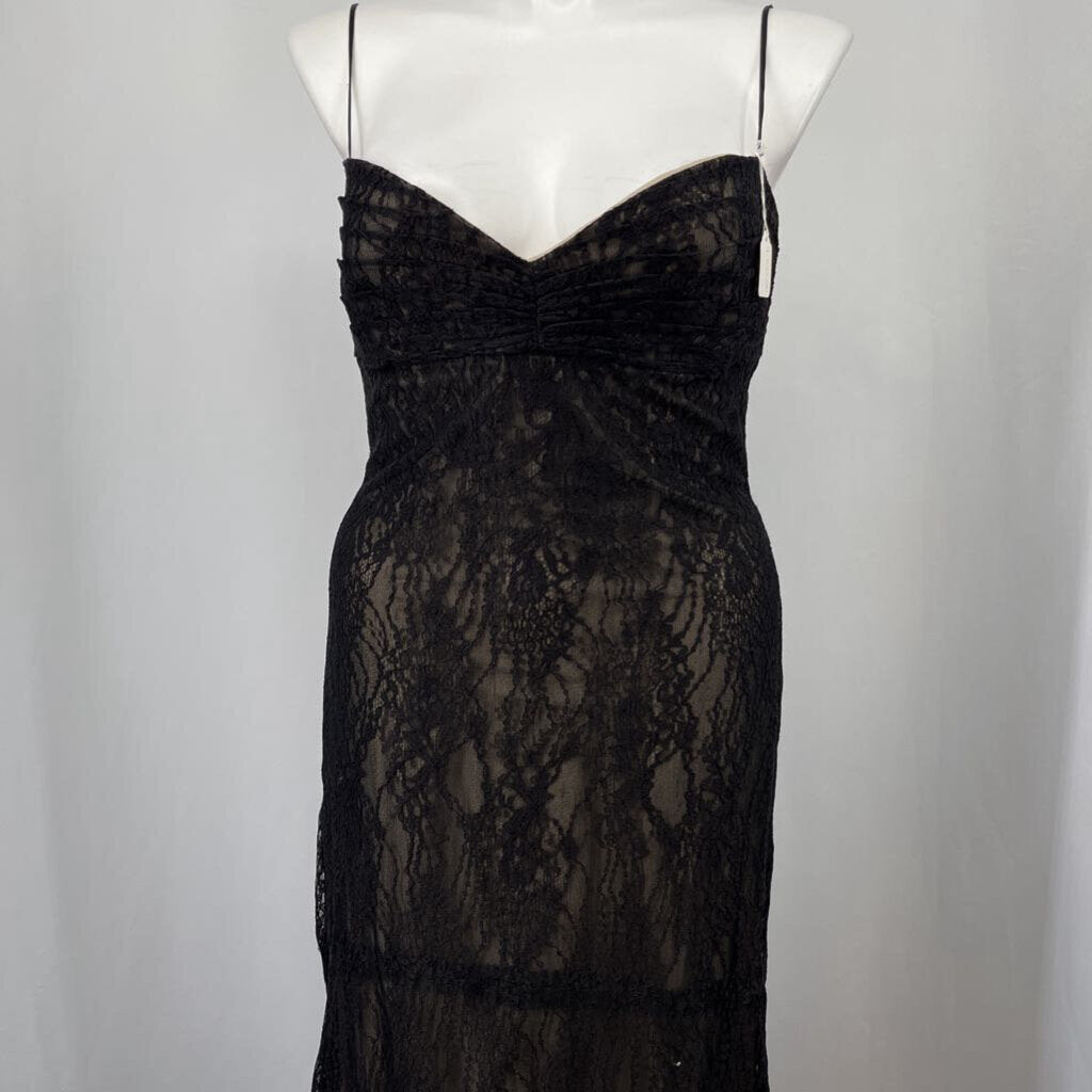 Amsale Strapless Lace Dress