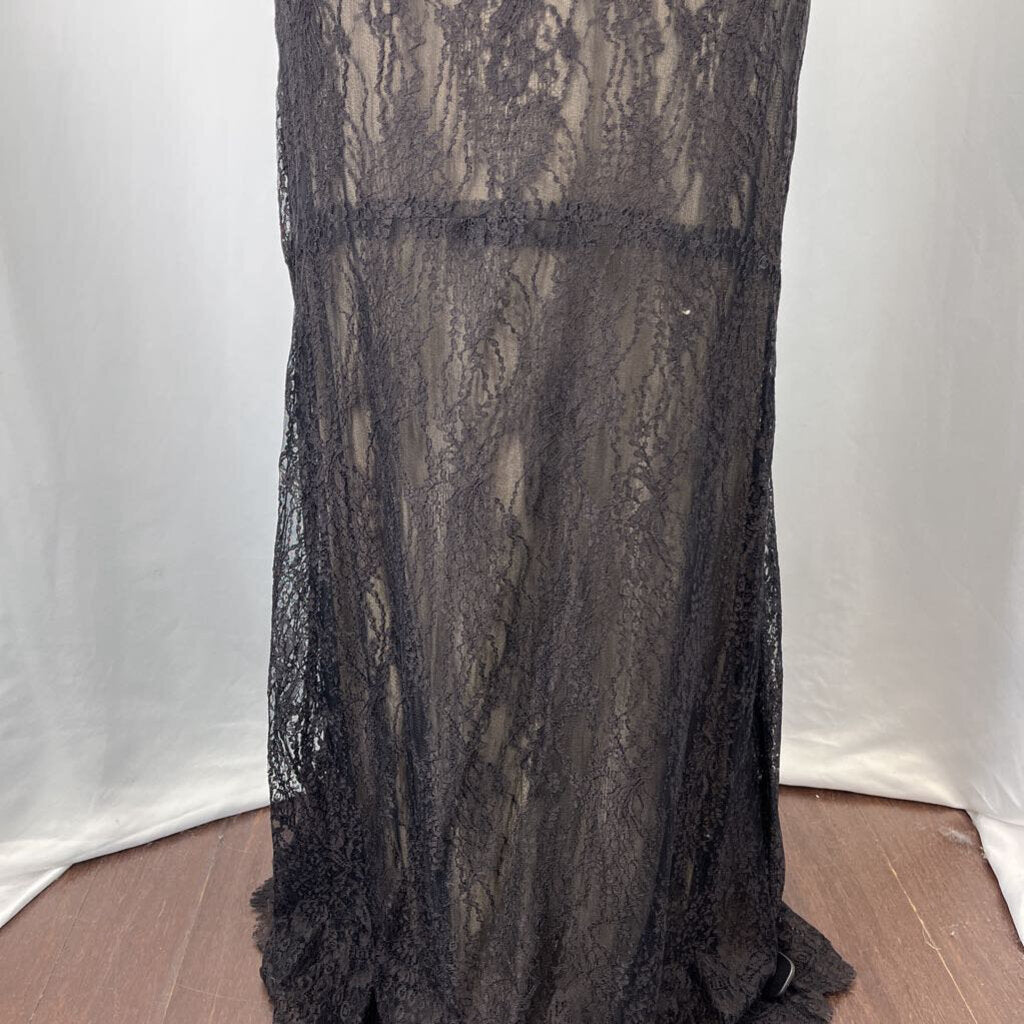 Amsale Strapless Lace Dress