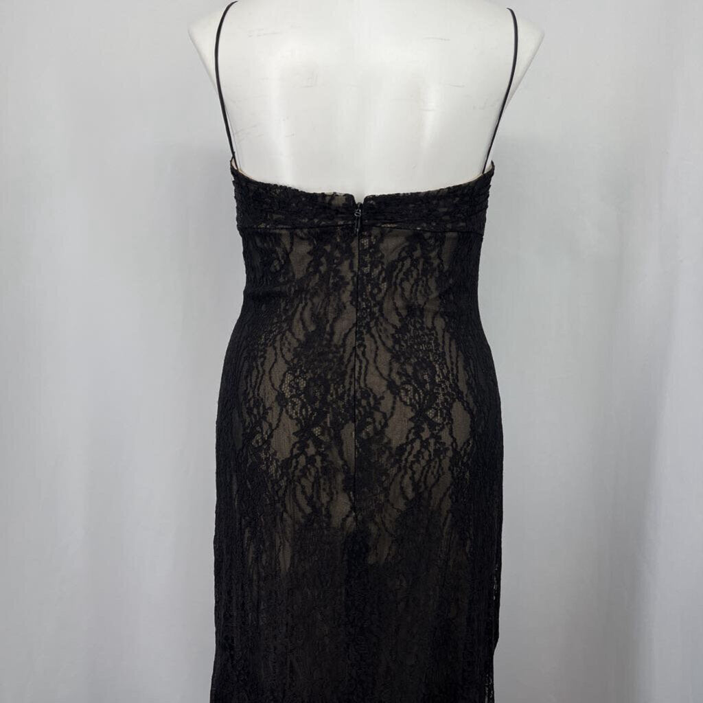 Amsale Strapless Lace Dress