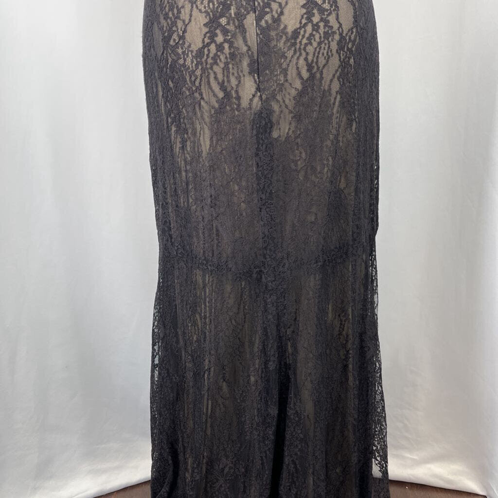 Amsale Strapless Lace Dress