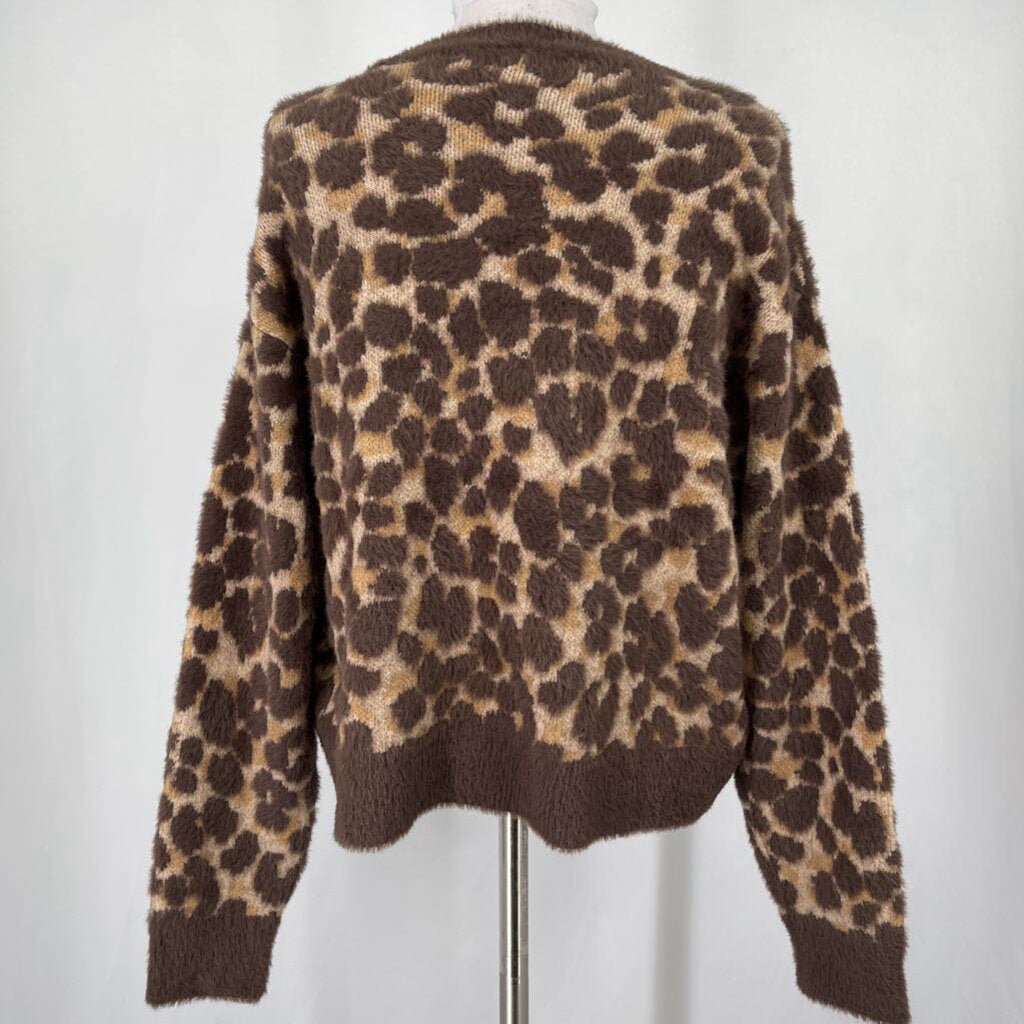 Ann Taylor L/s Animal Print Sweater