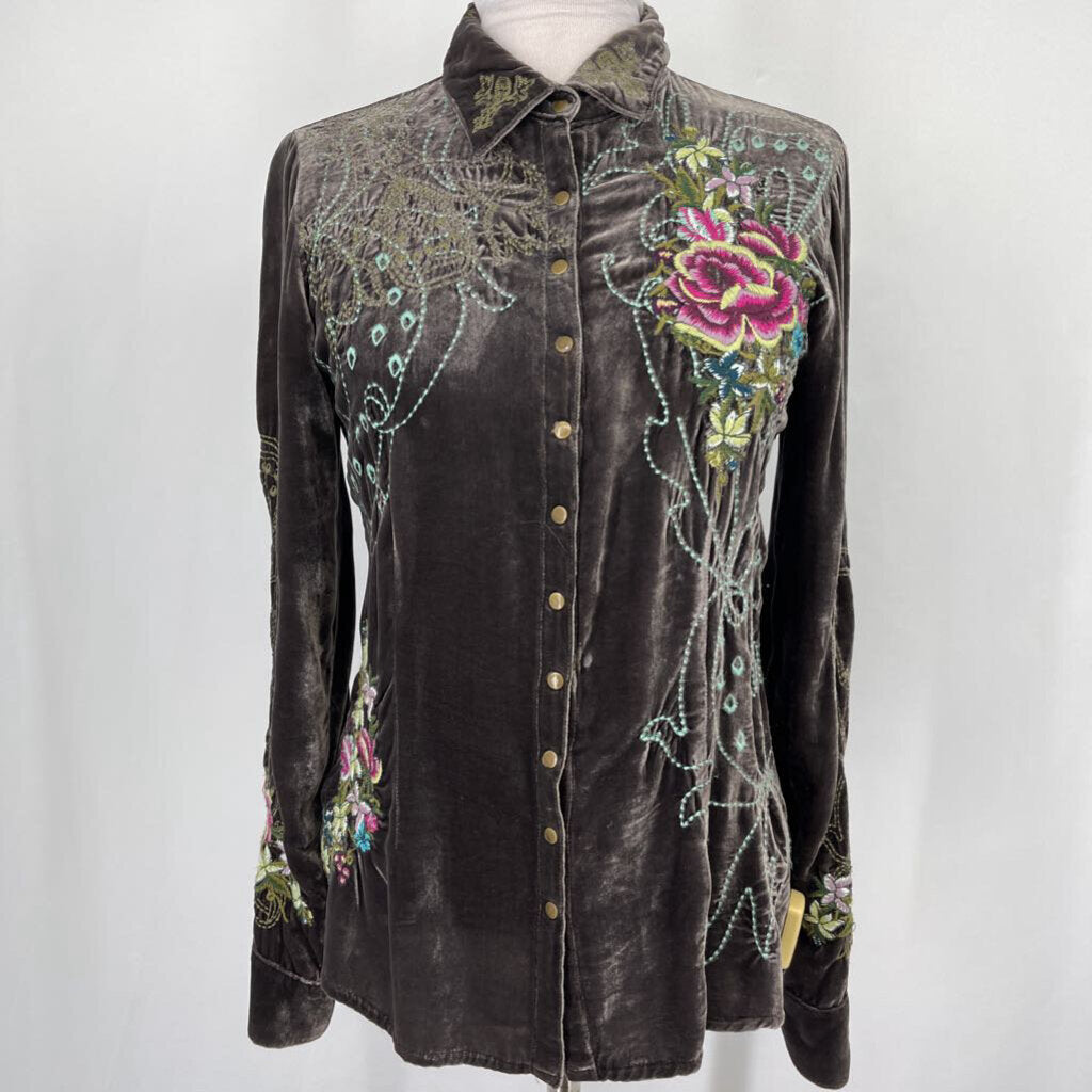 Johnny Was Floral Shirt